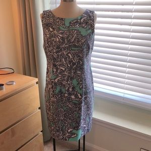 A line Spring /Summer shift Dress |white/ navy/sea foam green